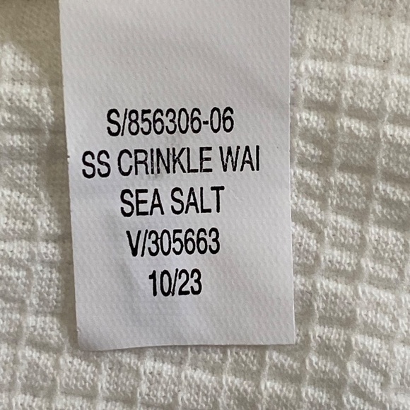 Old Navy Crinkle Smocked Waist, Short Sleeve Blouse, Sea Salt (Ivory), XXL NWT - Picture 13 of 13